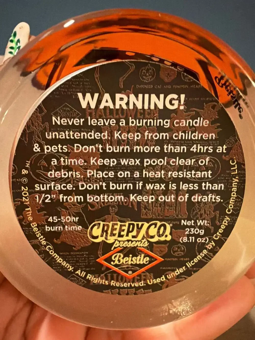 Beistle Creepy Co. Spiced Pumpkin Guts Jackolantern Scented Candle